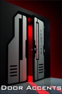 led laser tag arena door accent