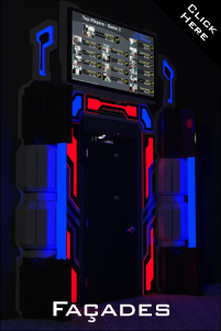 led laser tag arena facade