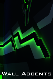 led laser tag arena wall accent