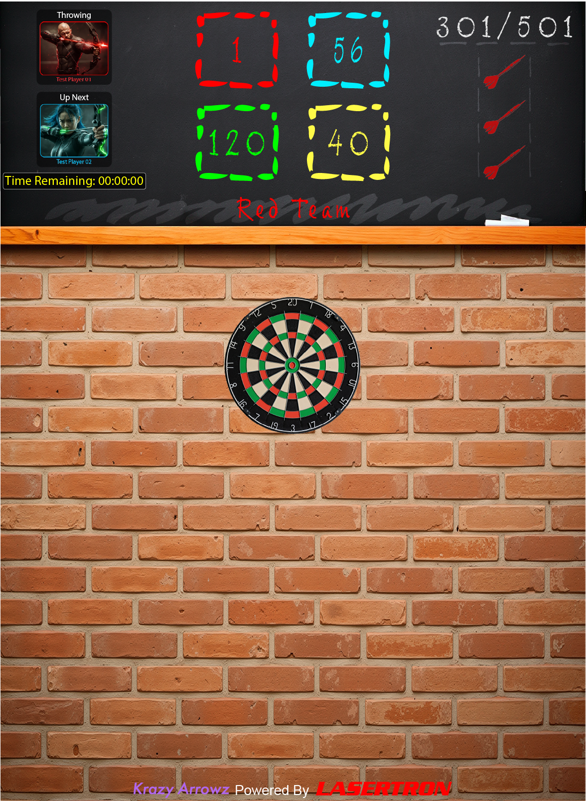 Krazy-Arrowz_301-501_Dartboard1_Mockup