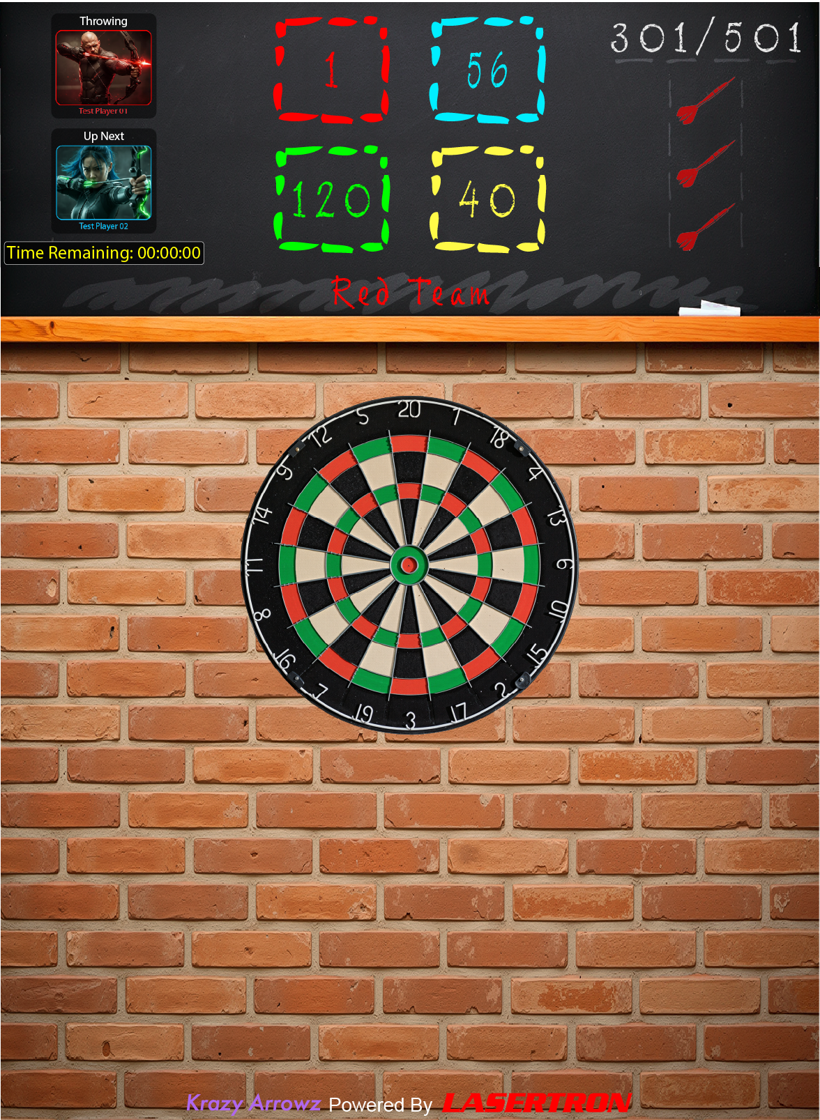 Krazy-Arrowz_301-501_Dartboard2_Mockup